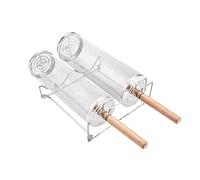 Cesta de asado rotativa - alambre de alta calidad, freidora de acción flip-action, soporte para carne, superficie fácil de limpiar | Gadget funcional para parrilla de carbón, estante para