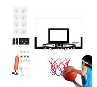 Cesta De Baloncesto De Interior - Mini Juego De Baloncesto, Instalación Sin Perforación, Accesorio De Bomba De Balón, Diseño De Aro Resistente | Perfecto Para Niños Y Niñas Sala De J