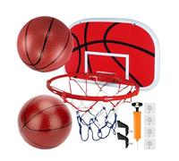 Cesta de baloncesto para interiores - Interactiva con 2 pelotas, cesta de baloncesto interior, juguete para niños, borde estable sobre la puerta, juego de pared trasera duradera, maravilloso equipo