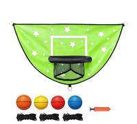 Cesta de baloncesto para trampolín - Juego para aplastar y rebotar para niños - Kit interactivo para trampolín con cesta | para actividades físicas al aire libre en el jardín, patio, o