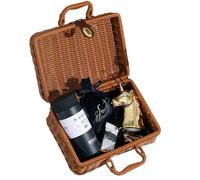 Cesta de bambú tejida - de transporte hecha a mano, de recuerdos decorativa rústica, encantadora unidad de embalaje de, bandeja de presentación ligera para manualidades, material