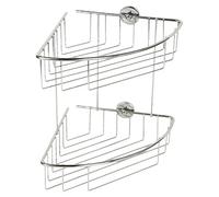 Cesta de baño angular BT210P (20,3 x 20,5 x 27,5 cm, Metal, Inox)