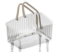 Cesta de baño, cesta de aseo duradera, cestas de almacenamiento portátiles, cestas de spa transparentes, cesta de ducha para suministros de limpieza de baño, almacenamiento organizado en dormitorio