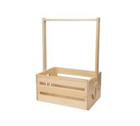 Cesta de Baño de Madera con Asa Caja de Almacenamiento de Ropa de Bebé Cesta de Almacenamiento de Juguetes Adecuada para Nuevos Padres Embarazadas
