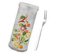 Cesta De Barbacoa - Rejilla De Malla De Metálica, Bandeja Para Parrilla De Pescado De Acero Inoxidable, Accesorio De Cocina Redondo | Escenario De Camping Al Aire Libre Para Verduras, Carne Y Carne