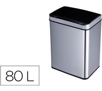 Cesta de basura metálica Q-Connect con sensor automático Capacidad 80 litros - Q-CONNECT