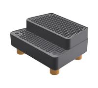 Cesta de basura permanente fabricada en ABS de dos capas con diseño de gato verde Shih Tzus, uso permanente y seguridad para mascotas, múltiples gatos