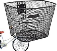 Cesta De Bicicleta Canasta Delantera Metalica Desmontable Altura Ajustable Cesto De Manillar de Metal