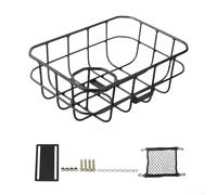 Cesta de bicicleta frontal de aleación de aluminio con soporte para botella de agua, almacenamiento ligero de ciclismo para bicicletas de montaña y ocio, estante de alta capacidad de carga (tornillo