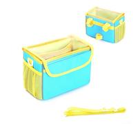 Cesta de bicicleta impermeable para niños con correa de hombro desmontable, bolsa de manillar frontal para triciclo equilibrio bicicleta scooter, amarillo (amarillo)