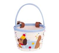 Cesta de bicicleta para niños, cuerda de algodón, diseño de perro , almacenamiento de manillar, cesta de bicicleta, para montaña, playa, comestibles, ciclismo, niño y niña