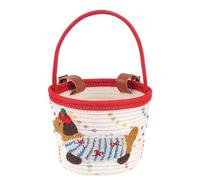 Cesta de bicicleta para niños, cuerda de algodón, diseño de perro , almacenamiento de manillar, cesta de bicicleta, para playa, ciclismo, montaña, comestibles, niño y niña