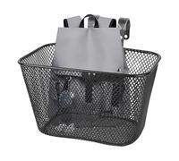 Cesta de bicicleta para niños, serpentinas con mango de ciclismo, soporte frontal desmontable, resistente a la corrosión, almacenamiento resistente a la intemperie, ciclismo, cesta de montaje