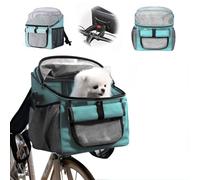 Cesta De Bicicleta para Perros, Cesta Bici Perro Delantera Canasta De Bicicleta para Perro con Adaptador De Manillar Cesta De Bicicleta para Perros 5Kg para Llevar Mascotas, Acampar Al Aire Libre