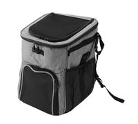 Cesta de bicicleta para perros, sin miedo al agua, transpirable, desmontable para viajes al aire libre (gris)