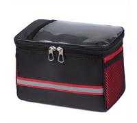 Cesta de Bicicleta Plegable, Cesta Delantera Desmontable, Bolsa de Almacenamiento con Tira Reflectante, Ideal para Compras, Desplazamientos, Mascotas y Camping al