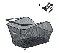 Cesta de bicicleta trasera con placa Basil Icon M Avec Mik 2.0 24x39x14 cm
