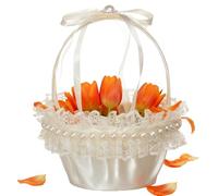 Cesta de boda para niñas - Cesta portadora con un | Decoración de boda de cuento de | Para jardín, patio, césped, exterior, interior, hogar, hotel y lugares