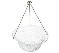 Cesta de cangrejo plegable, red de pesca plegable portátil, red de cangrejo de alambre de acero fundido a mano para gran red de trampa para atrapar cangrejos, langosta, camarones y cangrejos de río