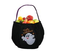 Cesta De Caramelos,Bolsa De Caramelos Portátil Adorable - Bolsa Bordada para Truco o Trato Decoración Perfecta para Aventuras Nocturnas Disfraces Familiares Fotos de Vacunas Recuerdos