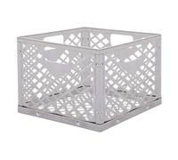 Cesta de carbón - cesta de fuego de carbón de acero inoxidable, cesta de fuego de carbón offset con asa, para cocinar a prueba de óxido para tiendas domésticas que calientan gri