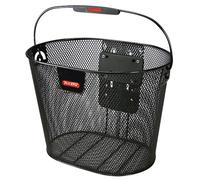 Cesta de clics de acero Klickfix Oval Plus 18L en negro con asa 36x27x25 cm (sin