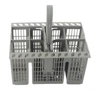 Cesta de cubiertos compatible con Bauknecht para INDESIT para modelos de lavavajillas Hotpoint OWFE 2C28 X OWFC 3C26 X mango desmontable plástico gris