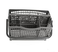 Cesta de cubiertos para lavavajillas - Bandeja organizadora de cubiertos de 2 pulgadas compatible con, para Bauknecht, para Constructa, para Matura, soporte de plástico gris para utensilios de