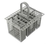 Cesta de cubiertos para lavavajillas con 4 compartimentos, organizador de almacenamiento con asa para Bauknecht para Hotpoint C00257140