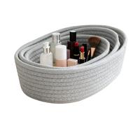 Cesta de cuerda plegable de algodón, cesta de tela, para guardería, pañales, niños, niñas, juguetes, ropa, toallas, lavandería, dormitorio, armario, baño, despensa, sala de estar, dormitorio