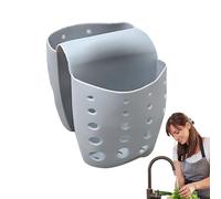 Cesta de desagüe del fregadero de cocina - Organizador de esponjas y trituradora con orificios de drenaje | Cesta para fregadero de sillín flexible para residuos de alimentos, herramientas de limpieza