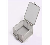 Cesta de desinfección de acero inoxidable 304,bandeja quirúrgica de malla de 1mm,cesta quirúrgica for instrumental médico con tapa,bandeja médica(12x12x5cm/4.72x4.72x1.97in)