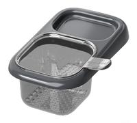 Cesta de drenaje de cocina con base de succión que no deja marcas, diseñada para un drenaje eficiente de frutas y filtrado de té suelto (gris)