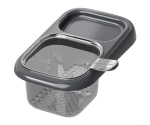Cesta de drenaje de cocina con base de succión que no deja marcas, diseñada para un drenaje eficiente de frutas y filtrado de té suelto (gris)
