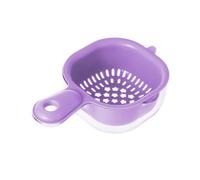 Cesta de drenaje de doble capa - Cocinas y colador de frutas, columnas giratorias con asa | -Bol de drenaje en capas para tomates, patatas y más