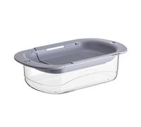 Cesta de drenaje de doble capa, colador de cocina retráctil, 14.57 x 8.46 x 4.13 pulgadas, lavabo que ahorra espacio, asas ajustables, colador de fregadero para lavar frutas, verduras, pasta y arroz