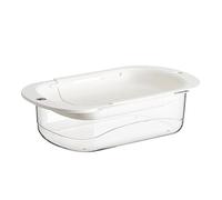 Cesta de drenaje de doble capa, colador de cocina retráctil, 14.57 x 8.46 x 4.13 pulgadas, lavabo que ahorra espacio, asas ajustables, colador de fregadero para lavar frutas, verduras, pasta y arroz