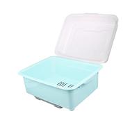 Cesta de drenaje de polipropileno azul para secado de platos y cuencos, eficiente Sto Solut para el hogar, perfecta para drenaje nized ct incluido