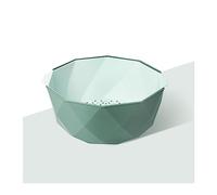 Cesta de drenaje de verduras, bandeja de frutas de doble lavado para el hogar, cocina y sala de estar, diseño versátil para una fácil limpieza y servicio