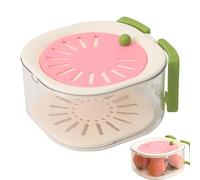 Cesta de drenaje - Doble capa 16 x 14,5 cm, colador para lavar verduras, recipiente para alimentos de PP PET, para accesorios con mango plegable Tamiz de cocina | para la limpieza de