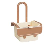Cesta de drenaje, escurridor de alimentos, diseño antizuecos abierto, construcción ABS multiuso, herramienta de limpieza con cremallera de cocina, 5,51 x 5,08 x 8,03 pulgadas, color caqui, a1 pieza