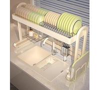 Cesta de drenaje grande para fregadero, 1 o 2 niveles, acero inoxidable, multifuncional, para encimeras de cocina, una sola capa, 75 cm