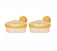 Cesta de drenaje triangular con ventosas para fregadero de cocina, construcción de PVC para sostener platos y enjuagar productos, mantiene el área de la cocina organizada (beige (2))