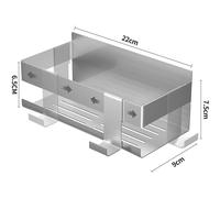 Cesta de ducha autoadhesiva de acero inoxidable, diseñada para para guardar champú, gel de ducha y también se puede utilizar como estante de necesidad de taladrar, cestas de ducha
