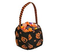 Cesta de dulces de Halloween, bolsa de transporte reutilizable, 16x13x3cm, un cubo de trato para niños, truco de vacaciones o contenedor de tratos, diseño de almacenamiento compacto, para la celebraci