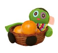 Cesta de dulces de Halloween, cubos de truco trato | Platos para servir de ratán con soporte para dulces de Halloween,Cesta de maíz dulce para fiestas de Halloween, cubo para dulces, galletas y piru