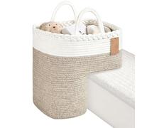 Cesta de escalera - Organizador de peldaños de lino de algodón de gran capacidad con asa portátil | Cesta plegable de almacenamiento de escalera para juguetes, libros y artículos del hogar | Ahorro de