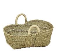 Cesta de Esparto Marca Rigón - Capazo para leña, setas, revistero y regalos de boda - Espuerta de Esparto - Fabricada a mano - Elemento decorativo para amantes del estilo Mediterráneo - 60x45x28cm