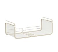 Cesta de estante inferior: organizador ampliable, almacenamiento multifuncional, diseño duradero, estructura que ahorra espacio | Para armario, baño, cocina, cesta colgante debajo del cuerpo