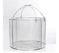 Cesta de esterilización de acero inoxidable 304, resistente a altas temperaturas, con asa de transporte, abertura de 5,5 mm, adecuada for las industrias médica y alimentaria(30x30cm/11.8x11.8in)